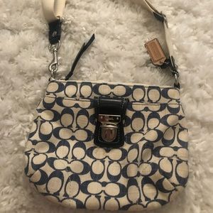 Canvas coach purse
